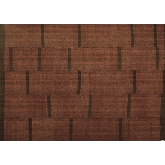 Ahgly Company Indoor Rectangle Abstract Brown Contemporary Area Rugs, 7' x 10'