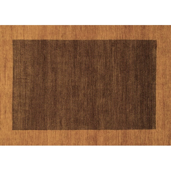 Ahgly Company Indoor Rectangle Abstract Brown Modern Area Rugs, 2' x 3'