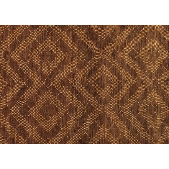 Ahgly Company Indoor Rectangle Abstract Brown Modern Area Rugs, 2' x 3'