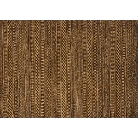 Ahgly Company Indoor Rectangle Abstract Brown Modern Area Rugs, 2' x 3'