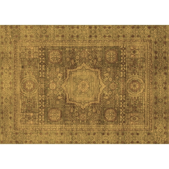 Ahgly Company Indoor Rectangle Abstract Brown Modern Area Rugs, 2' x 3'