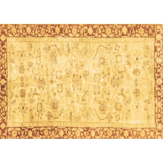 Ahgly Company Indoor Rectangle Abstract Brown Modern Area Rugs, 2' x 4'