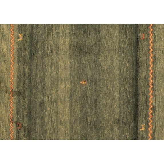 Ahgly Company Indoor Rectangle Abstract Brown Modern Area Rugs, 2' x 5'