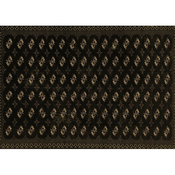 Ahgly Company Indoor Rectangle Abstract Brown Modern Area Rugs, 3' x 5'
