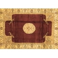 thumbnail image 1 of Ahgly Company Indoor Rectangle Abstract Brown Modern Area Rugs, 4' x 6', 1 of 4