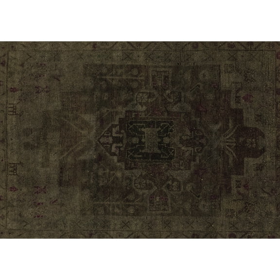 Ahgly Company Indoor Rectangle Abstract Brown Modern Area Rugs, 5' x 8'