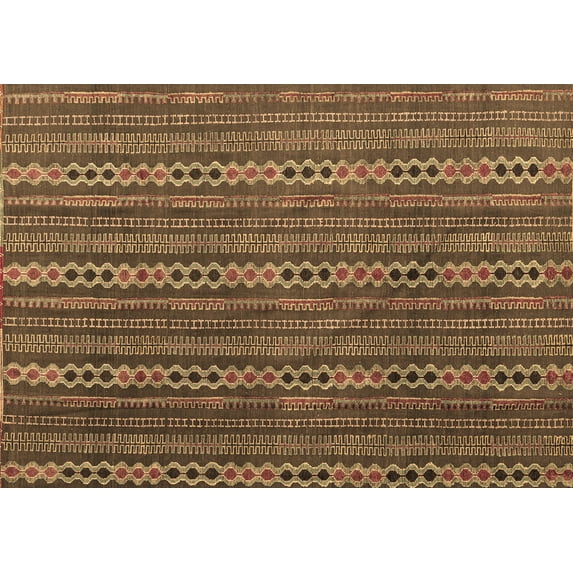 Ahgly Company Indoor Rectangle Abstract Brown Modern Area Rugs, 5' x 8'