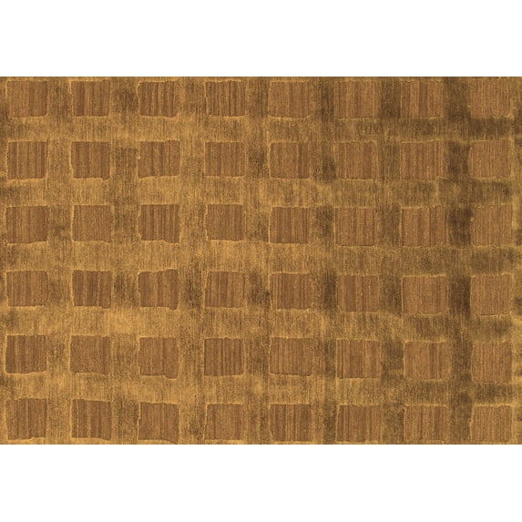 Ahgly Company Indoor Rectangle Abstract Brown Modern Area Rugs, 6' x 9'