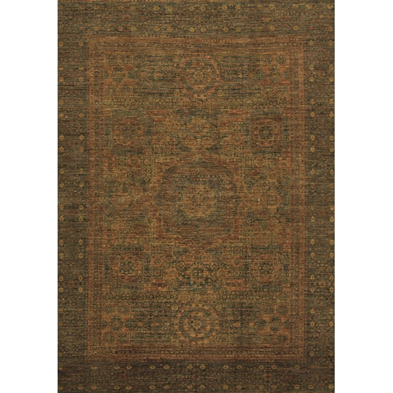 Ahgly Company Indoor Rectangle Abstract Brown Modern Area Rugs, 6' x 9'