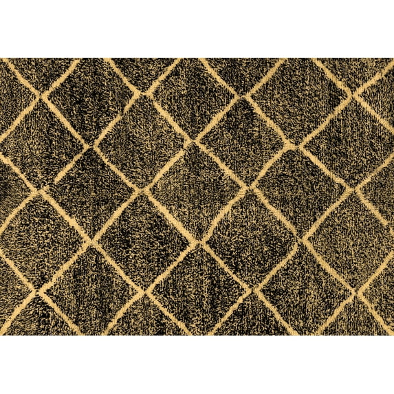 Ahgly Company Indoor Rectangle Abstract Brown Modern Area Rugs, 8' x 10'