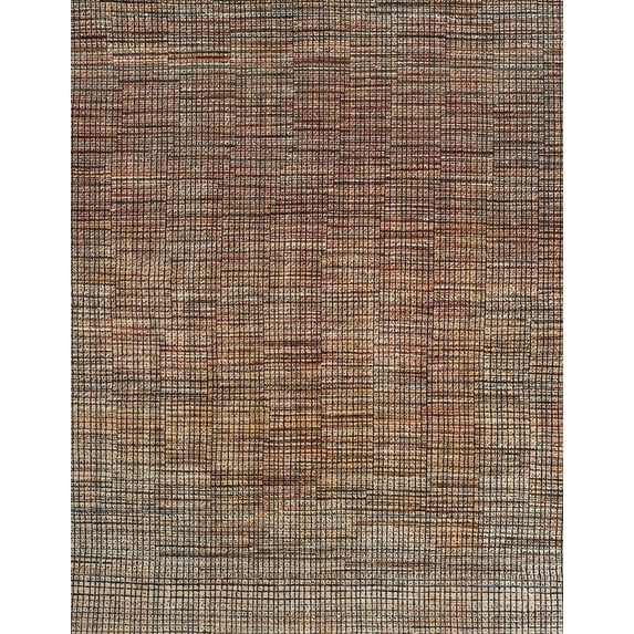 Ahgly Company Indoor Rectangle Abstract Brown Sugar Brown Area Rugs, 2' x 5'