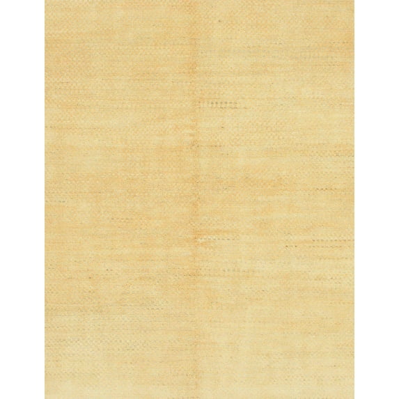 Ahgly Company Indoor Rectangle Abstract Chrome Gold Yellow Solid Area Rugs, 2' x 5'