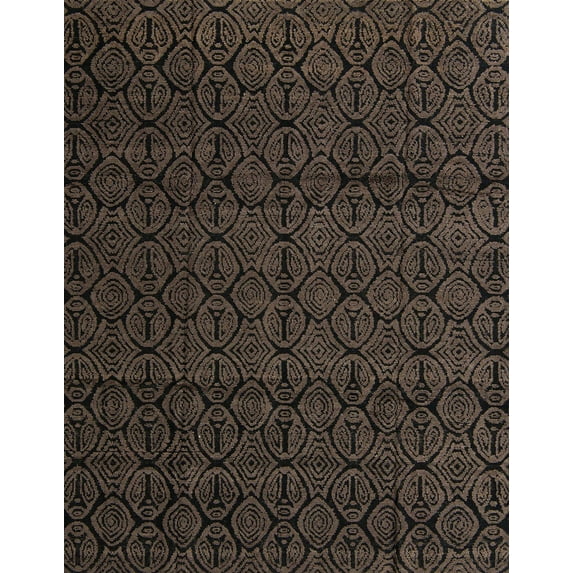 Ahgly Company Indoor Rectangle Abstract Coffee Brown Area Rugs, 2' x 4'
