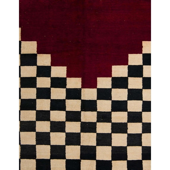 Ahgly Company Indoor Rectangle Abstract Dark Almond Brown Area Rugs, 3' x 5'