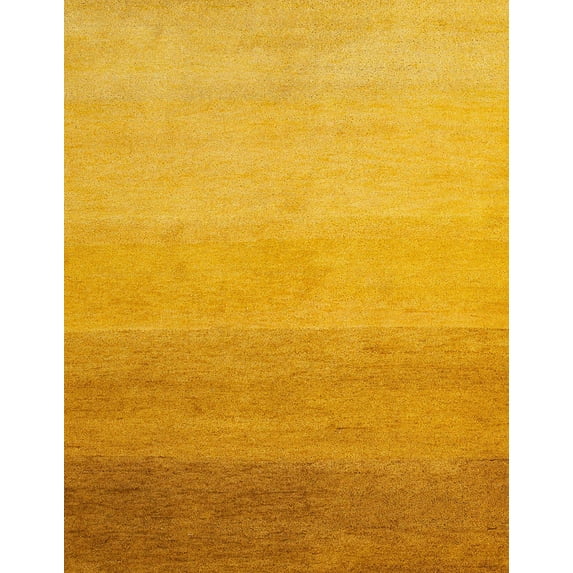 Ahgly Company Indoor Rectangle Abstract Deep Yellow Area Rugs, 5' x 7'