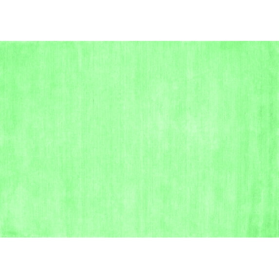 Ahgly Company Indoor Rectangle Abstract Emerald Green Contemporary Area Rugs, 3' x 5'