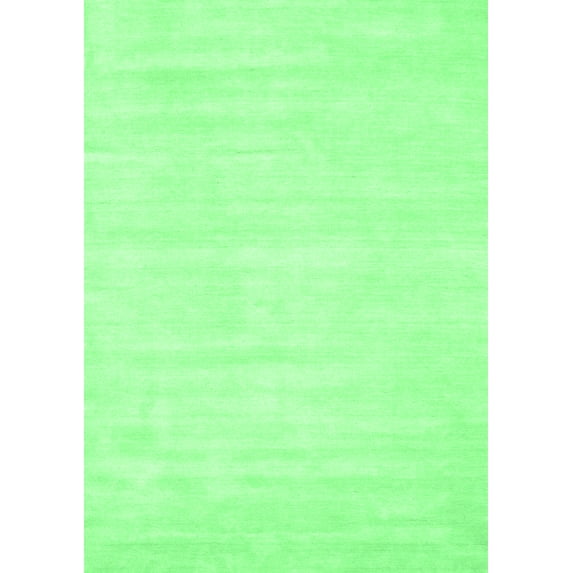 Ahgly Company Indoor Rectangle Abstract Emerald Green Contemporary Area Rugs, 8' x 12'