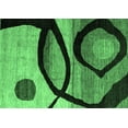 thumbnail image 1 of Ahgly Company Indoor Rectangle Abstract Emerald Green Modern Area Rugs, 2' x 4', 1 of 4