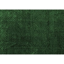 Ahgly Company Indoor Rectangle Abstract Emerald Green Modern Area Rugs, 5' x 7'