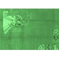 thumbnail image 1 of Ahgly Company Indoor Rectangle Abstract Emerald Green Modern Area Rugs, 7' x 10', 1 of 4