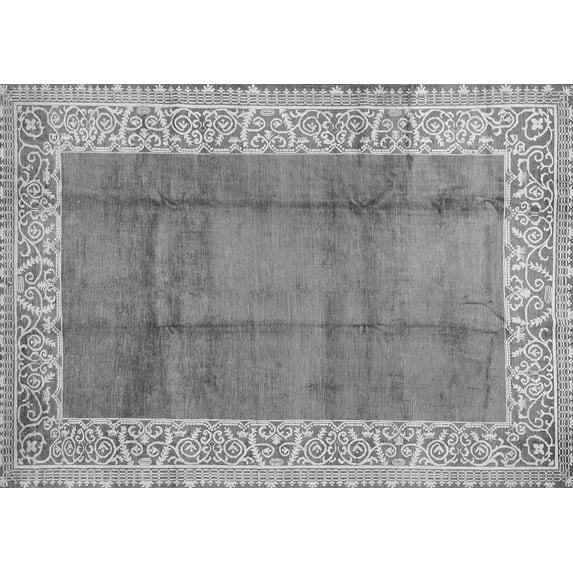 Ahgly Company Indoor Rectangle Abstract Gray Contemporary Area Rugs, 2' x 3'