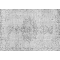 Ahgly Company Indoor Rectangle Abstract Gray Contemporary Area Rugs, 2' x 3'