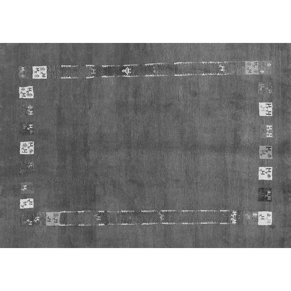 Ahgly Company Indoor Rectangle Abstract Gray Contemporary Area Rugs, 5' x 7'
