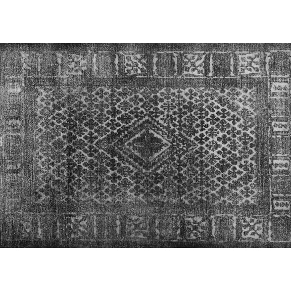 Ahgly Company Indoor Rectangle Abstract Gray Contemporary Area Rugs, 5' x 7'