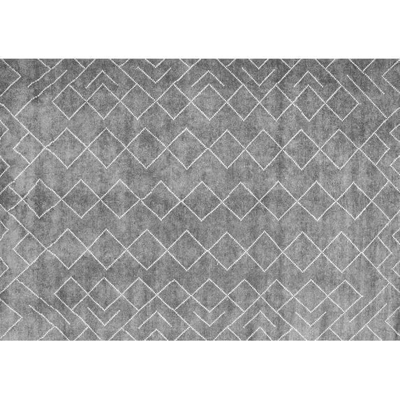 Ahgly Company Indoor Rectangle Abstract Gray Contemporary Area Rugs, 5' x 7'