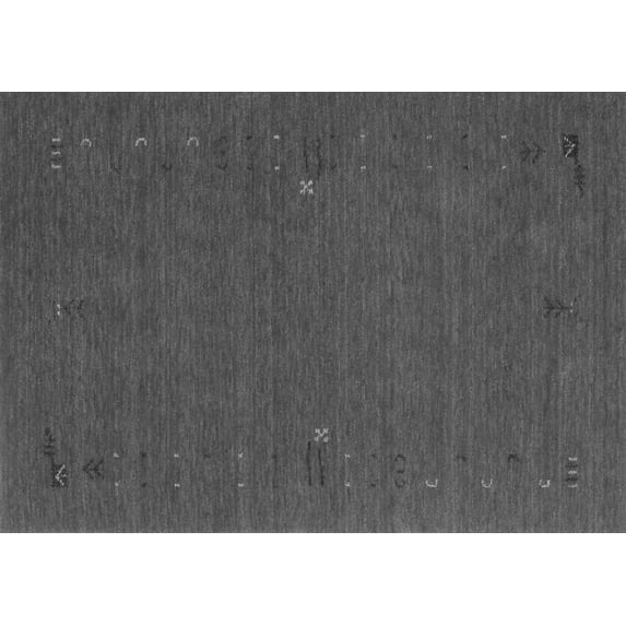 Ahgly Company Indoor Rectangle Abstract Gray Contemporary Area Rugs, 6' x 9'