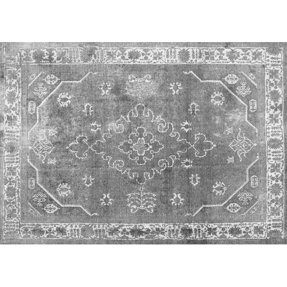 Ahgly Company Indoor Rectangle Abstract Gray Contemporary Area Rugs, 6' x 9'