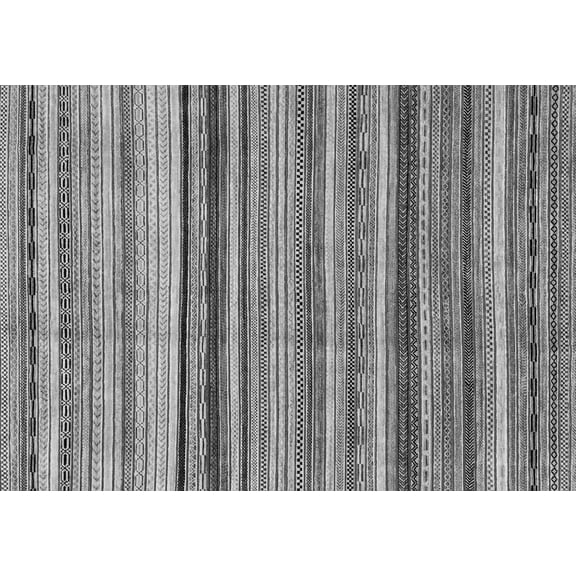 Ahgly Company Indoor Rectangle Abstract Gray Modern Area Rugs, 2' x 3'