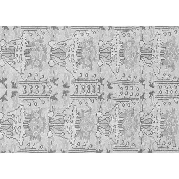 Ahgly Company Indoor Rectangle Abstract Gray Modern Area Rugs, 2' x 3'