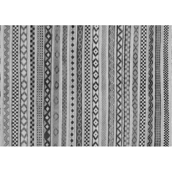 Ahgly Company Indoor Rectangle Abstract Gray Modern Area Rugs, 2' x 3'