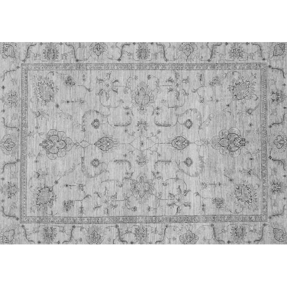 Ahgly Company Indoor Rectangle Abstract Gray Modern Area Rugs, 2' x 5'