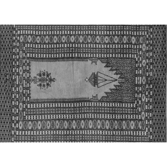 Ahgly Company Indoor Rectangle Abstract Gray Modern Area Rugs, 5' x 8'