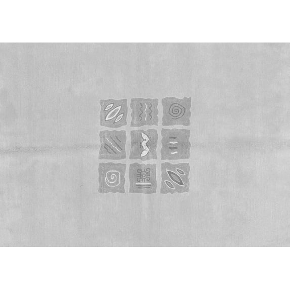 Ahgly Company Indoor Rectangle Abstract Gray Modern Area Rugs, 6' x 9'