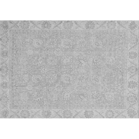 Ahgly Company Indoor Rectangle Abstract Gray Modern Area Rugs, 7' x 10'