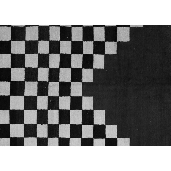 Ahgly Company Indoor Rectangle Abstract Gray Modern Area Rugs, 7' x 10'