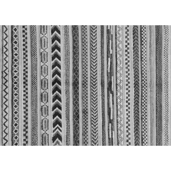 Ahgly Company Indoor Rectangle Abstract Gray Modern Area Rugs, 7' x 9'