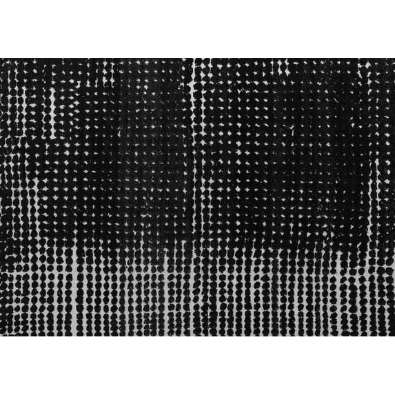 Ahgly Company Indoor Rectangle Abstract Gray Modern Area Rugs, 8' x 12'