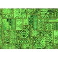 thumbnail image 1 of Ahgly Company Indoor Rectangle Abstract Green Modern Area Rugs, 2' x 4', 1 of 4