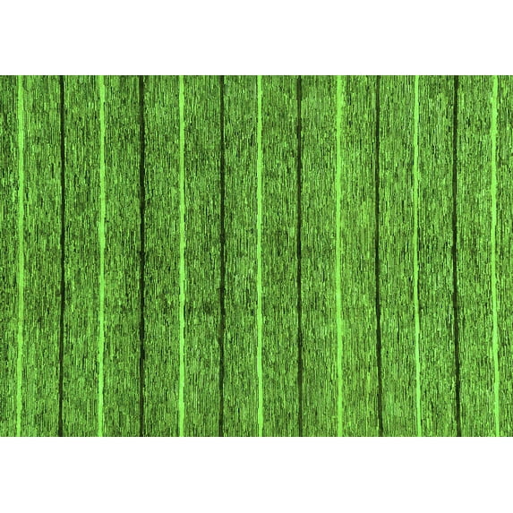 Ahgly Company Indoor Rectangle Abstract Green Modern Area Rugs, 2' x 5'