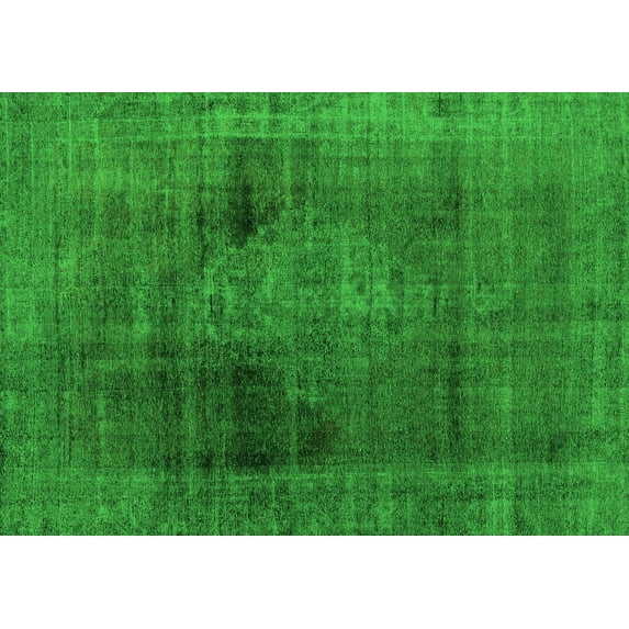 Ahgly Company Indoor Rectangle Abstract Green Modern Area Rugs, 2' x 5'