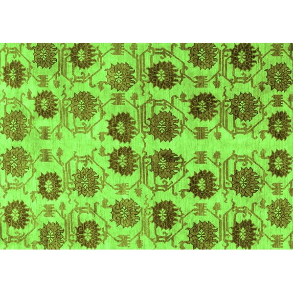 Ahgly Company Indoor Rectangle Abstract Green Modern Area Rugs, 5' x 8'