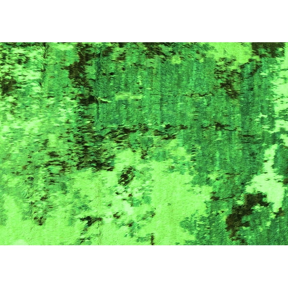 Ahgly Company Indoor Rectangle Abstract Green Modern Area Rugs, 6' x 9'