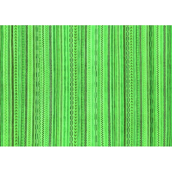 Ahgly Company Indoor Rectangle Abstract Green Modern Area Rugs, 6' x 9'