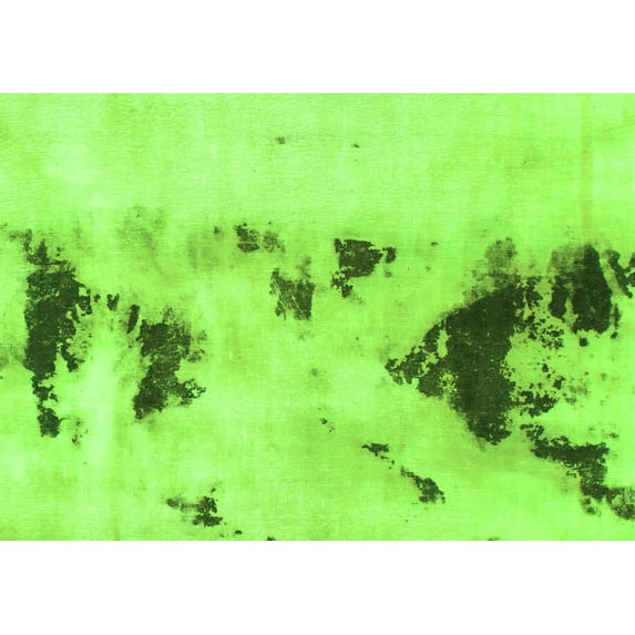 Ahgly Company Indoor Rectangle Abstract Green Modern Area Rugs, 7' x 10'
