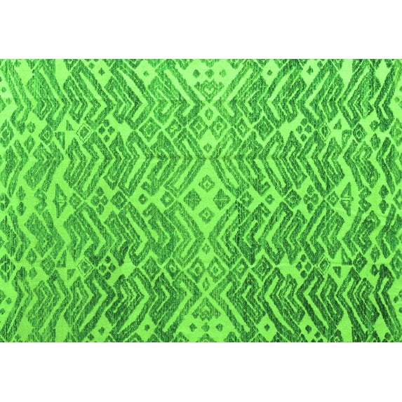 Ahgly Company Indoor Rectangle Abstract Green Modern Area Rugs, 7' x 9'
