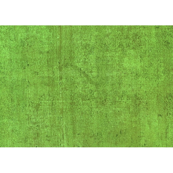 Ahgly Company Indoor Rectangle Abstract Green Modern Area Rugs, 7' x 9'